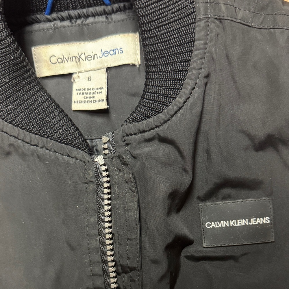 Calvin Klein Kids Black Bomber Jacket - Picture 3 of 4